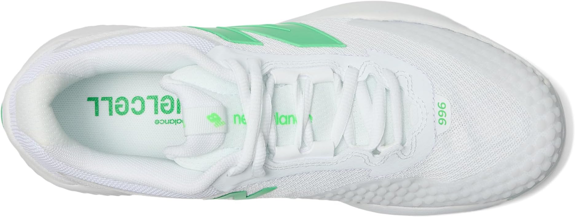 Кроссовки New Balance FuelCell 996v5 Tennis Shoes, цвет White/Green Apple — фото 2