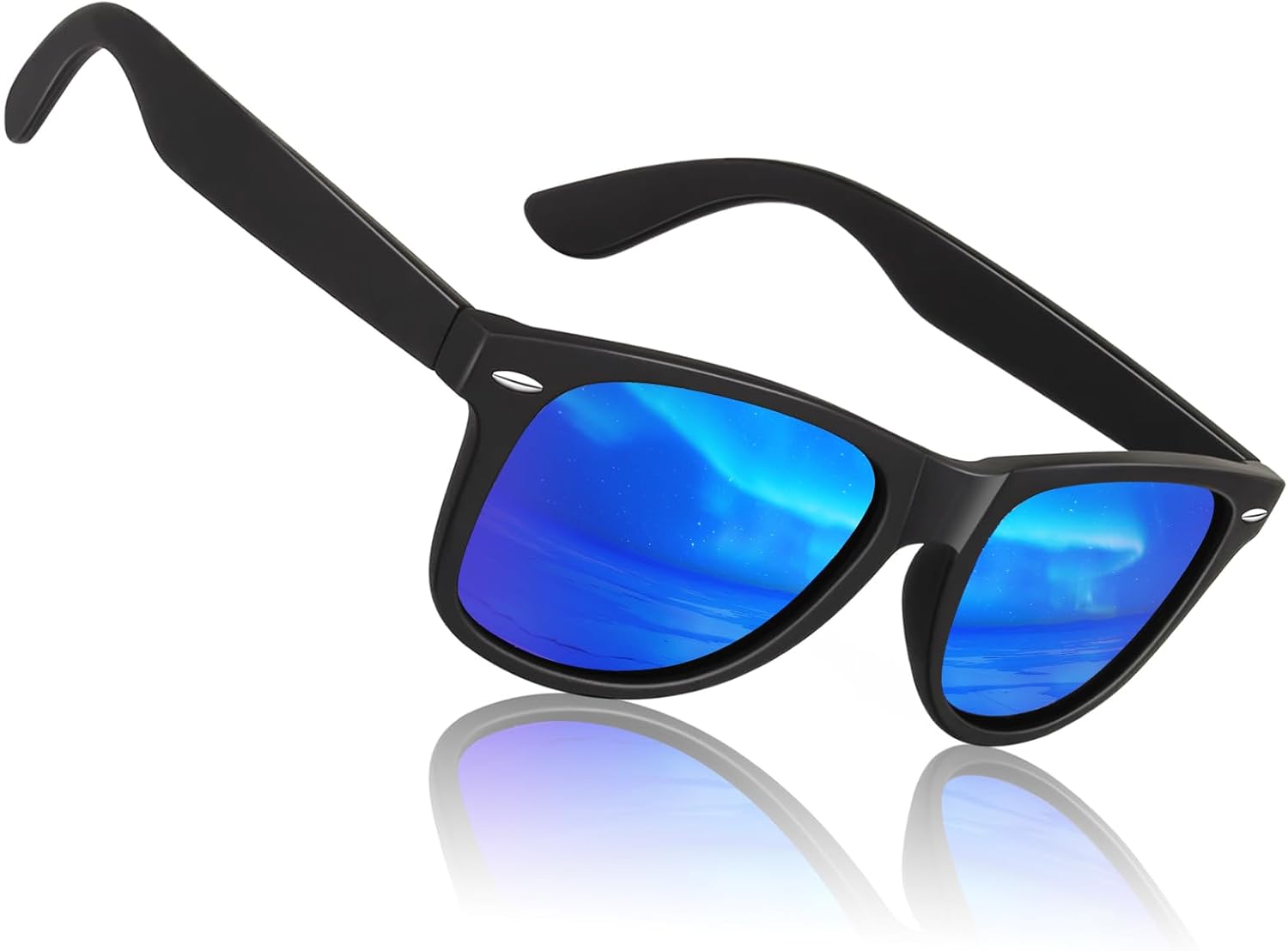 

Поляризованные солнцезащитные очки Sunier для мужчин и женщин, ретро-квадратная форма, матовая отделка, защита UV400, подходят для вождения и рыбалки, A05-matte Black Dark Blue ( Mirrored)