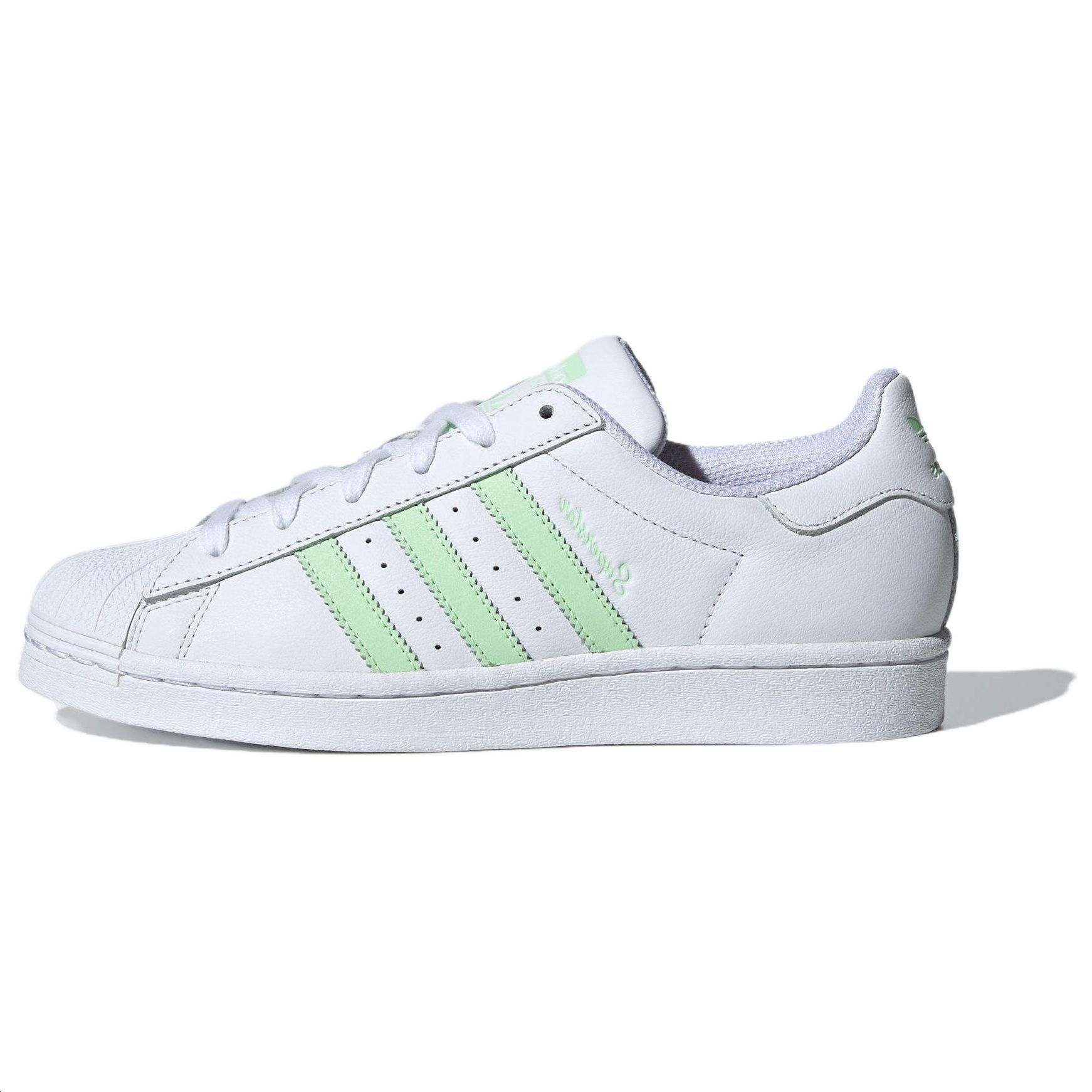 

Кроссовки Adidas Women's Superstar 'White Semi Green Spark', зеленый