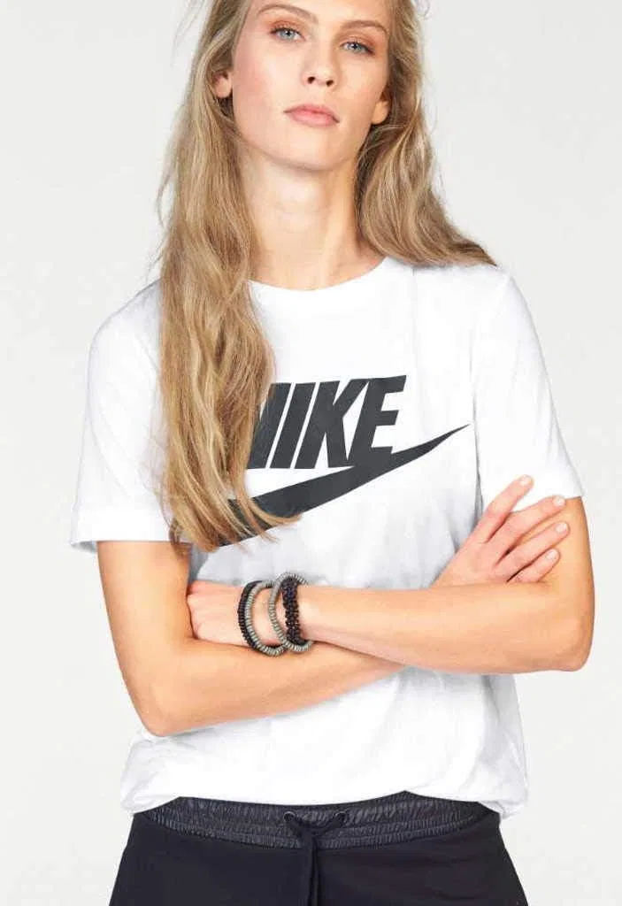 Футболка Nike Essential T-shirt, женская, цвет White/Black