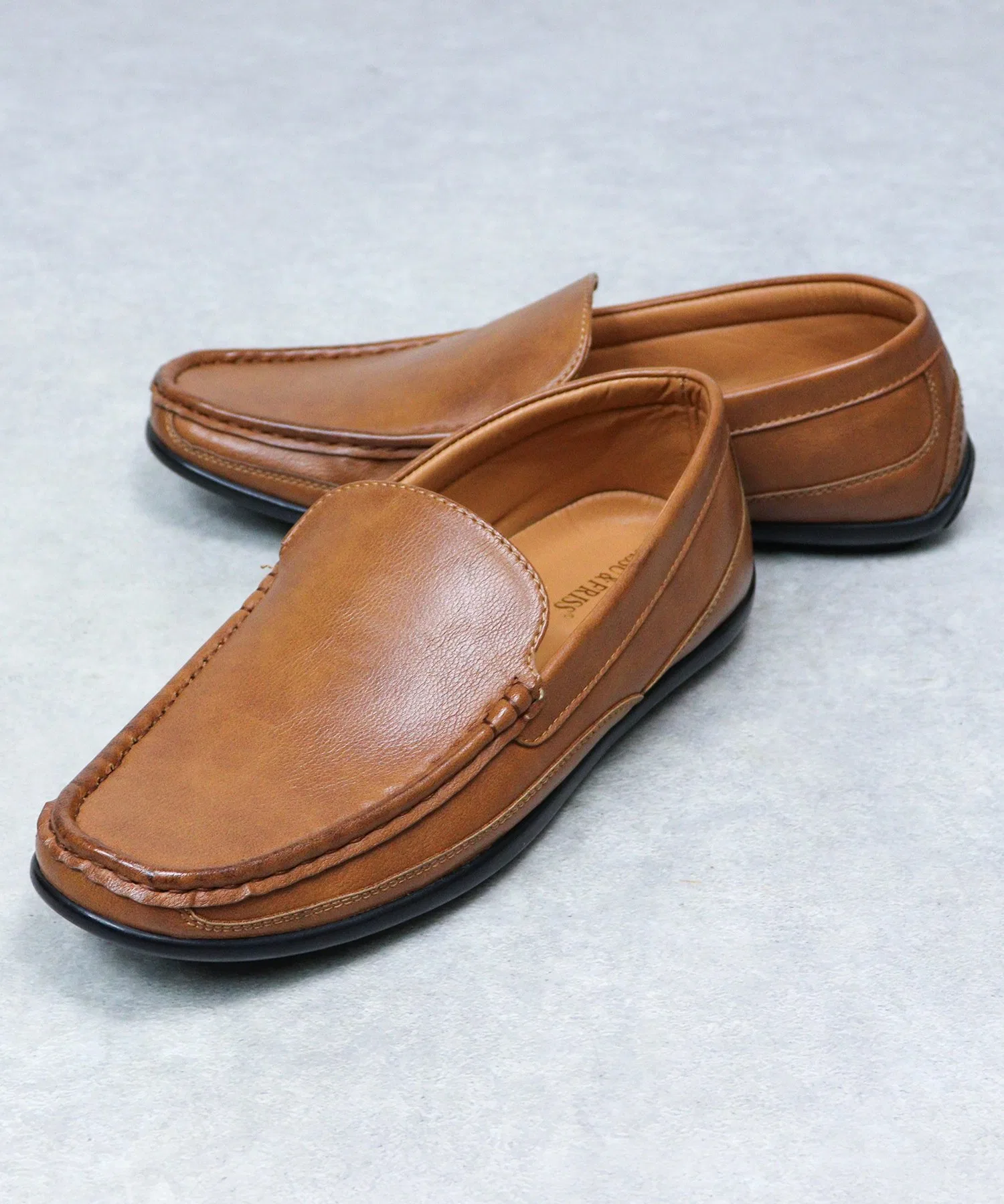 Легкие водительские туфли без шнурков 907 Lassu&Friss, Camel