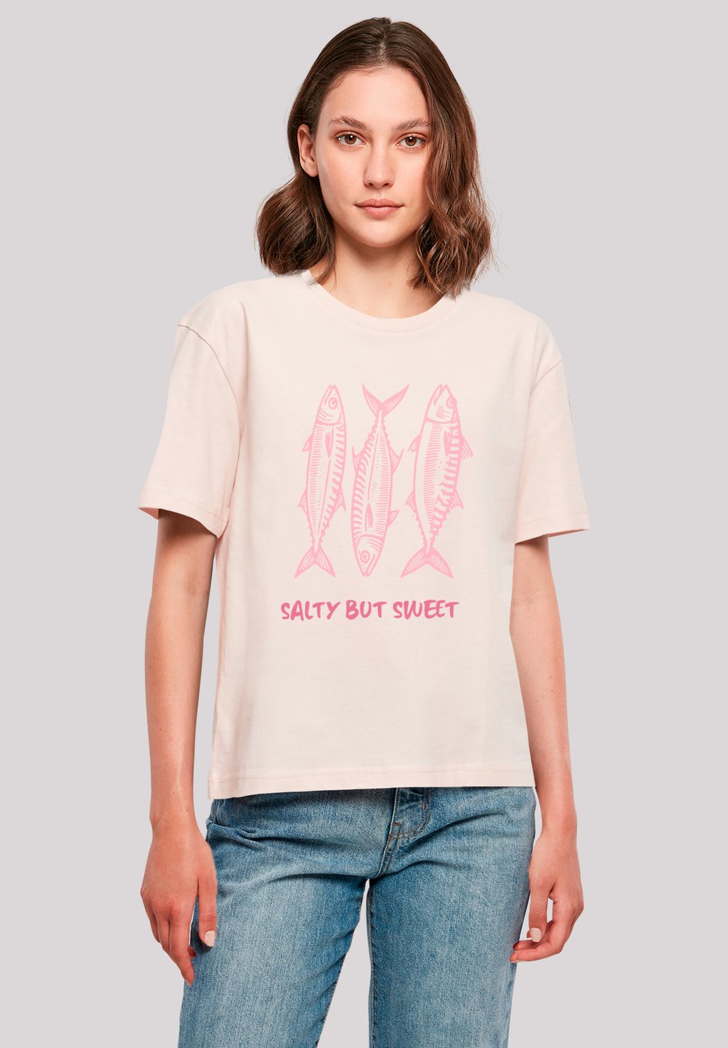 

Футболка с принтом SALTY BUT SWEET SUMMER F4NT4STIC, розовый