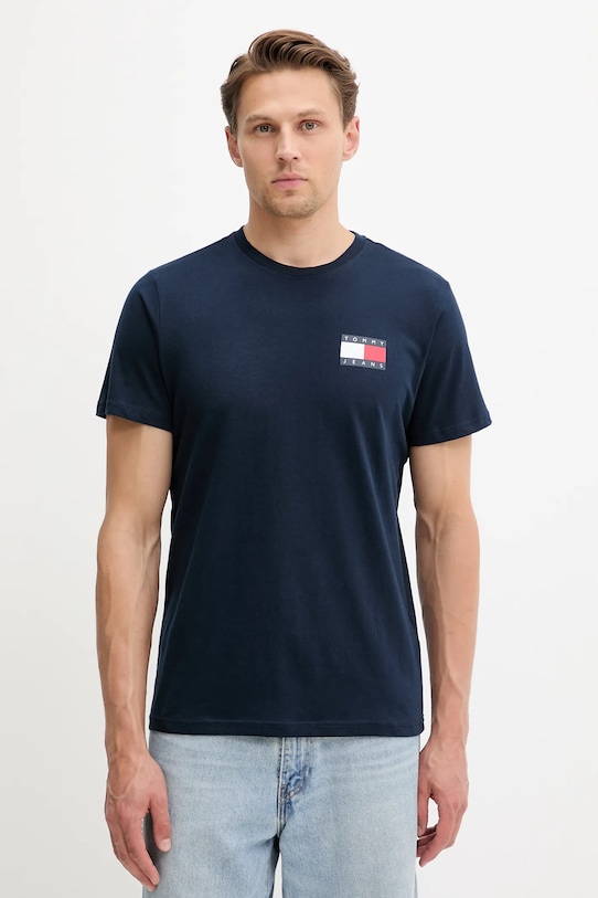 

Хлопковая футболка Tommy Jeans, темно-синий