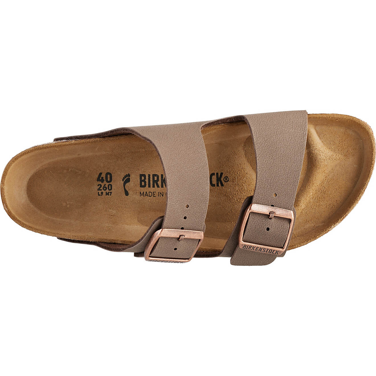 Сандалии Birkenstock Arizona Birkibuc узкие, коричневый — фото 3