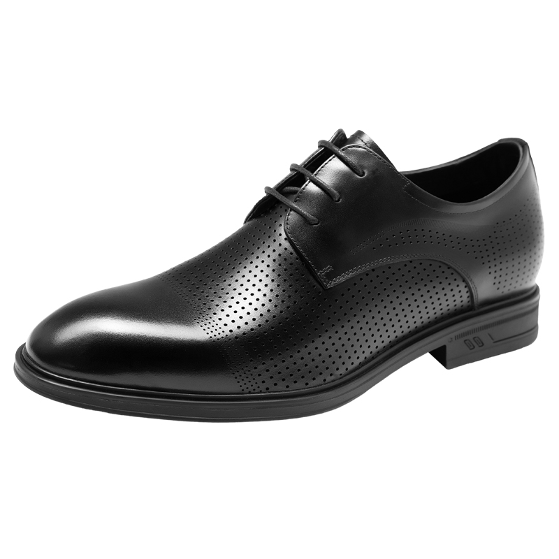 

GOG Летние дышащие туфли мужские - черные, высота каблука 6,5 см, цвет Black, Height: 6.5cm
