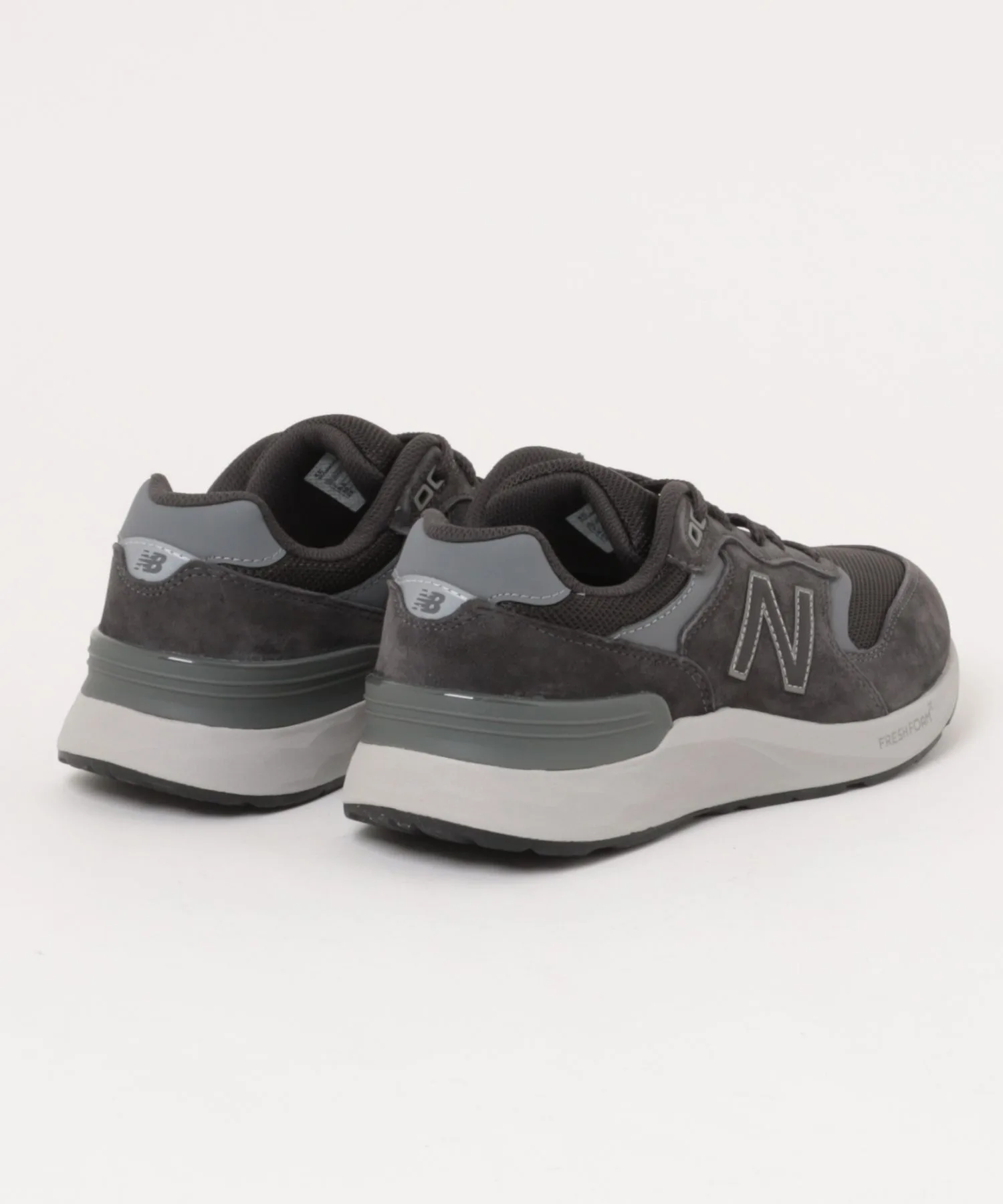 Мужские кроссовки из натуральной кожи New Balance Walking Fresh Foam X 880 v7 MW880BA7 charcoal — фото 2