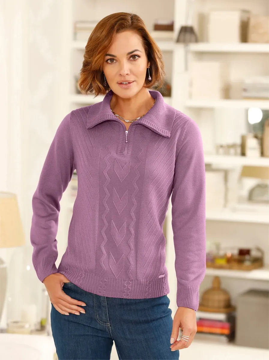 

Casual Looks Вязаный джемпер "Пуловер", цвет Orchidee