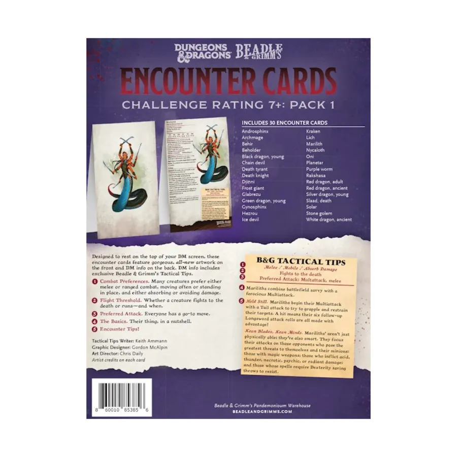 

Карты встреч — рейтинг испытания 7+, набор 1, Dungeons & Dragons (5th Edition) (Beadle & Grimm's)