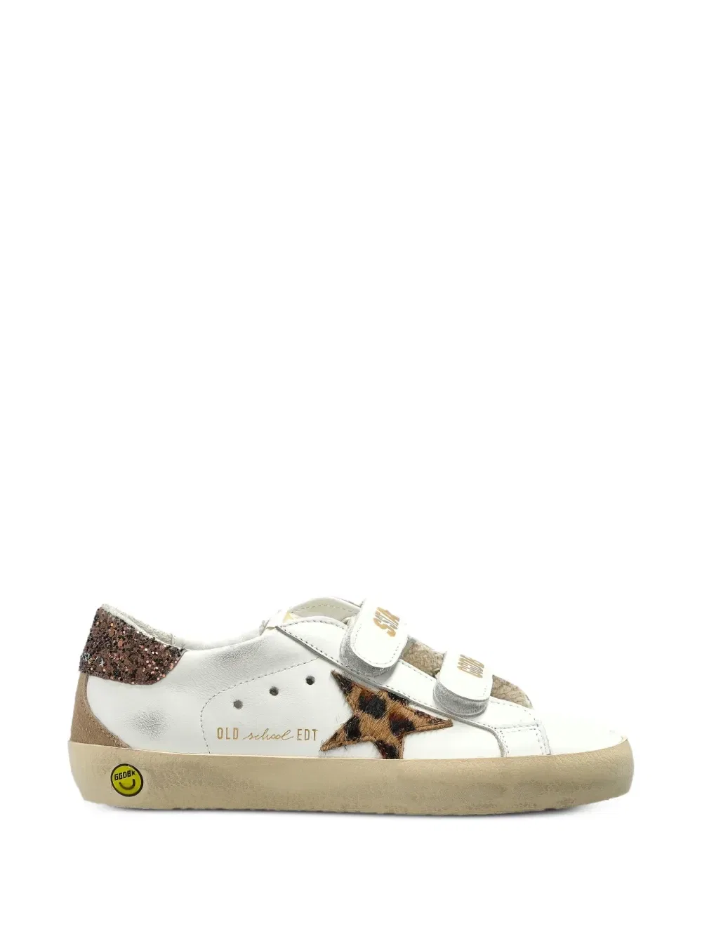 Кеды Old School с леопардовым принтом Golden Goose Kids, белый — фото 2