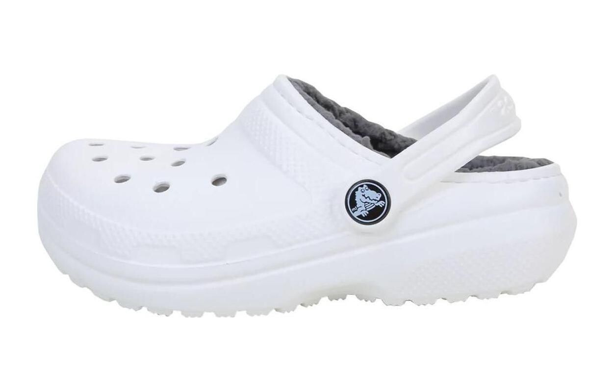 

Детские тапочки Crocs Classic на подкладке для детей, White/Gray