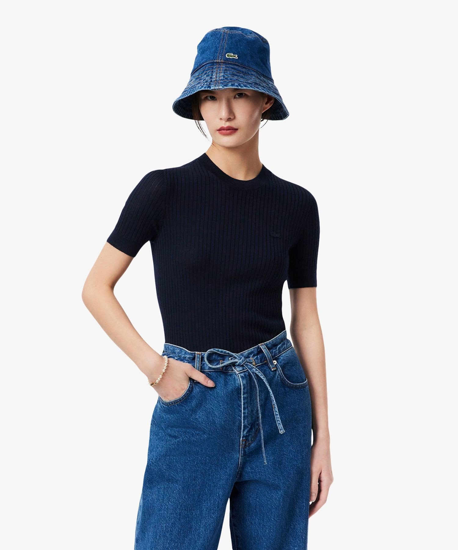 Свитер LACOSTE вязаный, Navy