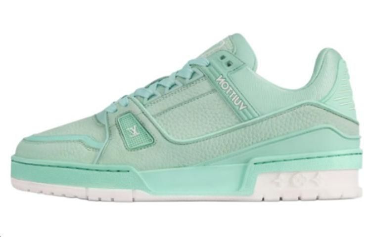 LOUIS VUITTON Кроссовки для скейтбординга Trainer Low Top женские, мятно-зеленые