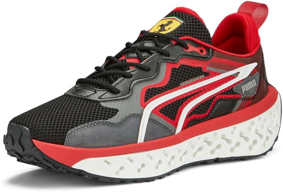 Мужские кроссовки PUMA Scuderia Ferrari Xetic Sculpt на шнуровке, повседневные - черные — фото 2