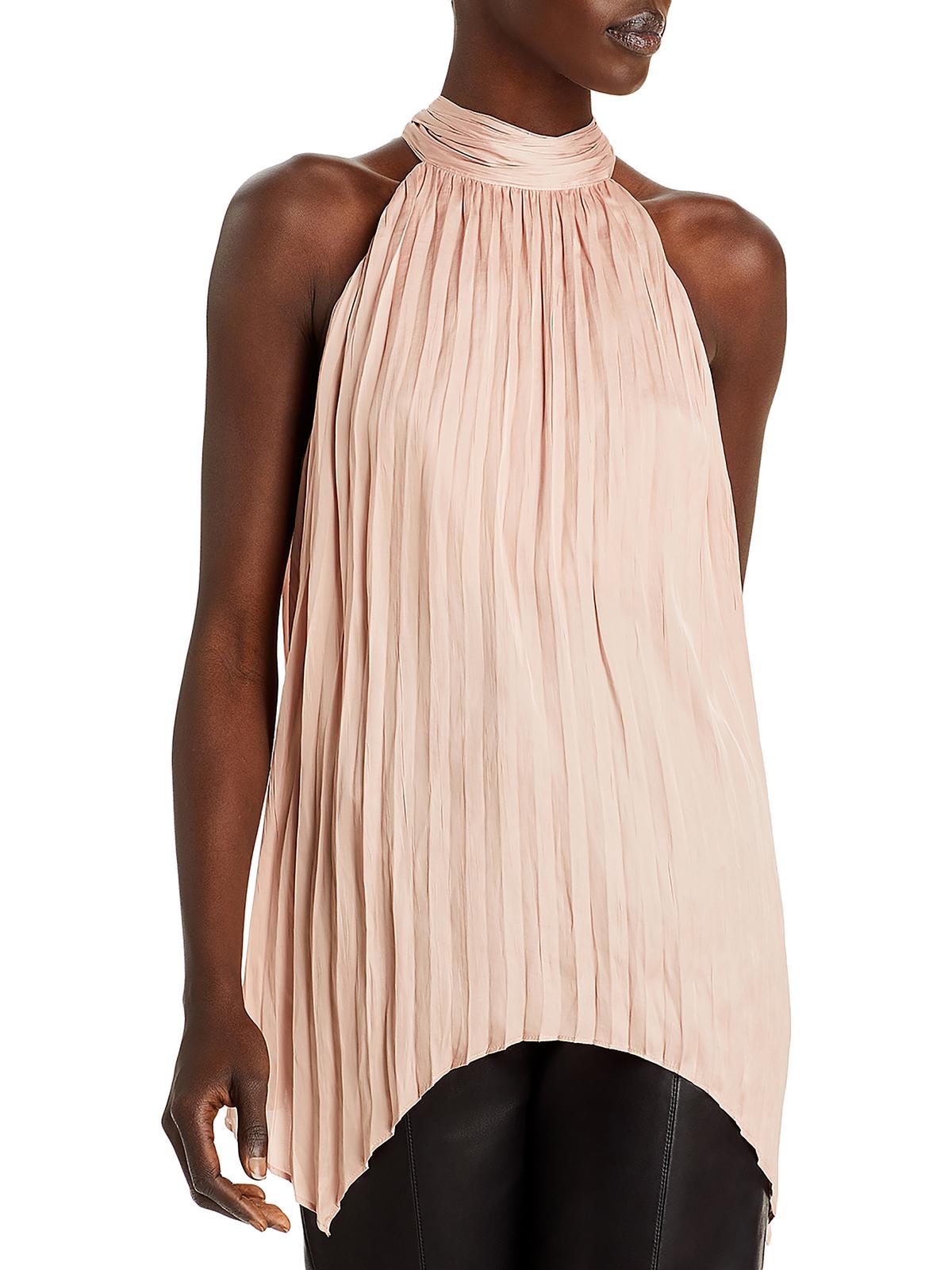 

Женский плиссированный топ с акульим хомутом BCBGMAXAZRIA, розовый