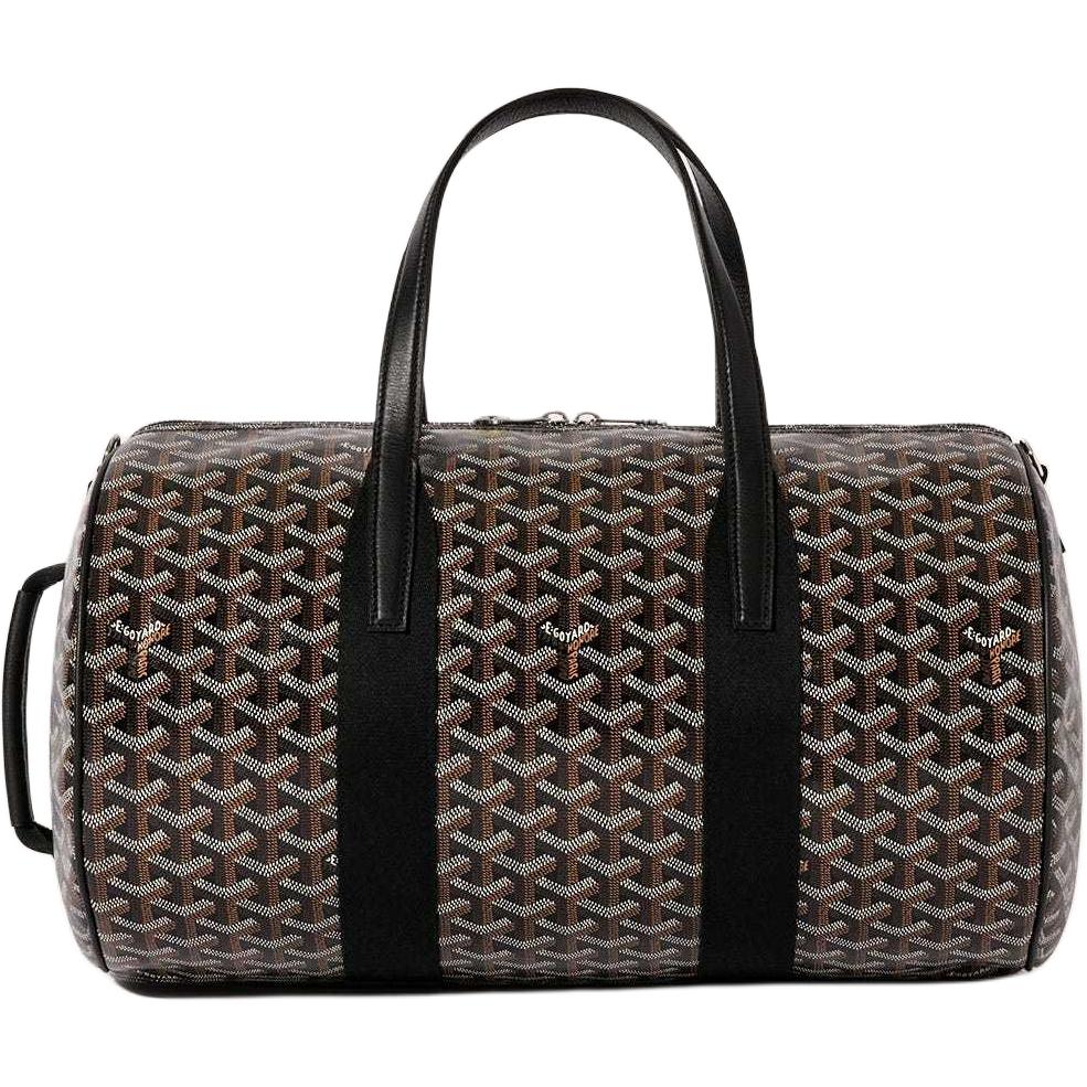 

GOYARD Черная спортивная дорожная сумка из телячьей кожи