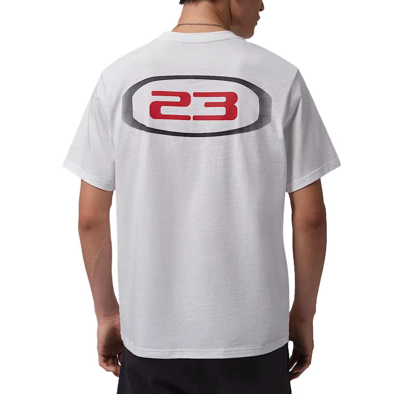 Футболка Dri FIT Quick Dry мужская Jordan, White/Black/University Red — фото 3