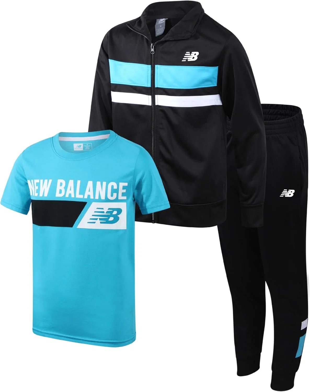 Детский спортивный костюм New Balance, 3 предмета, черный