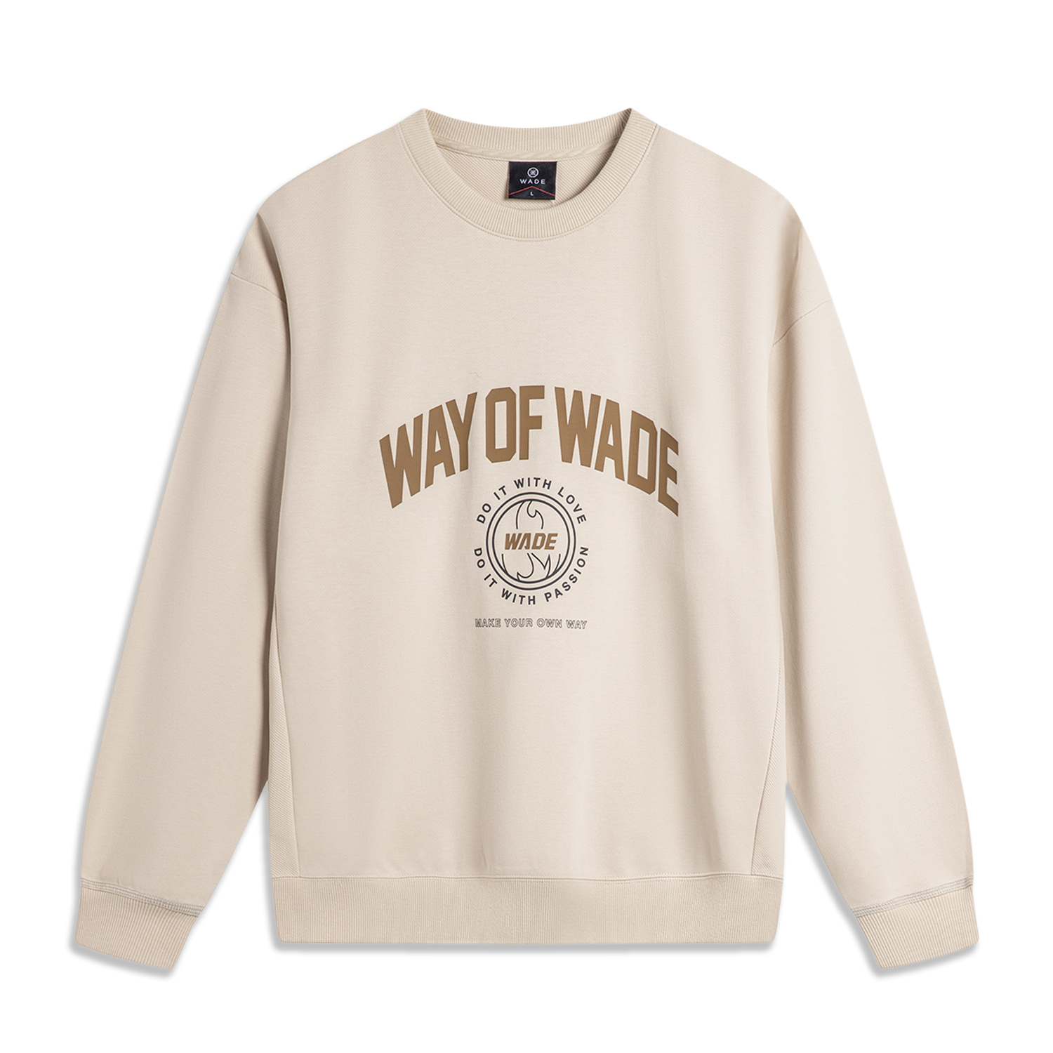 

Толстовка баскетбольной коллекции LiNing мужская овсяно-серая