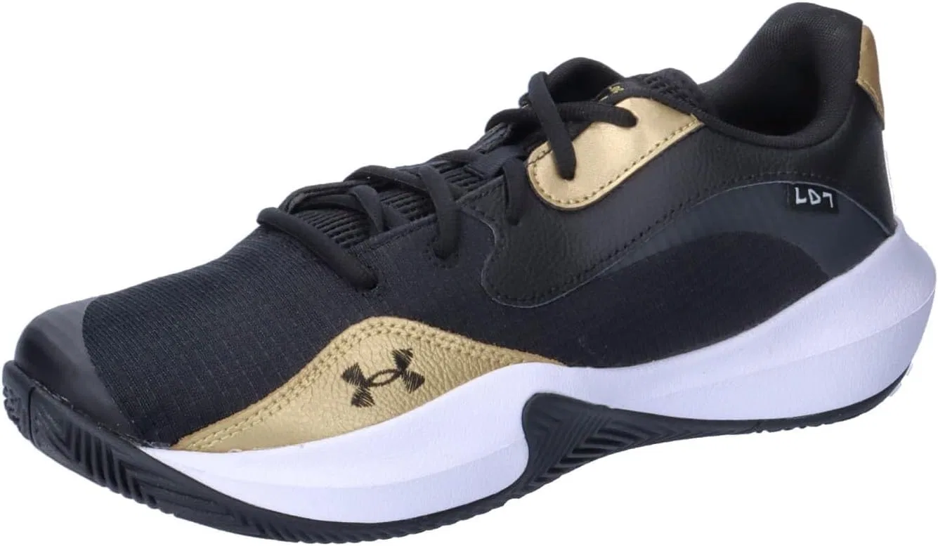 Мужские баскетбольные кроссовки Under Armour UA Lockdown 7 Low, Black Metallic Gold Black