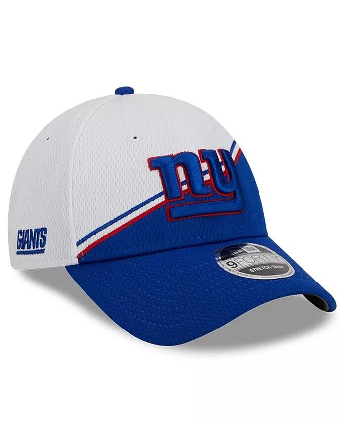 

Мужская белая кепка Royal New York Giants 2023 Sideline 9FORTY Adjustable New Era