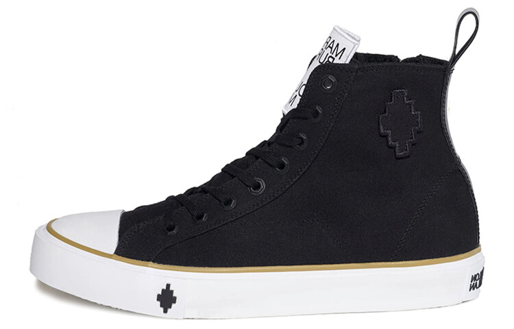

Мужские парусиновые кеды Burlon High Top черного/белого цвета Marcelo Burlon