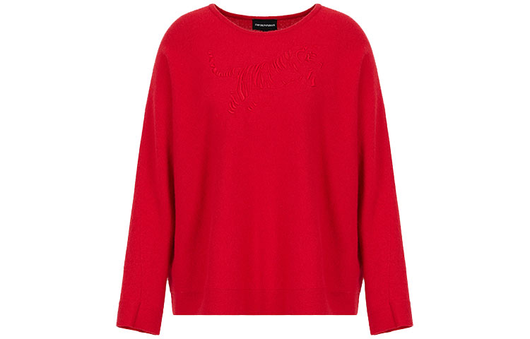 

Вязаная футболка женская красная EMPORIO ARMANI