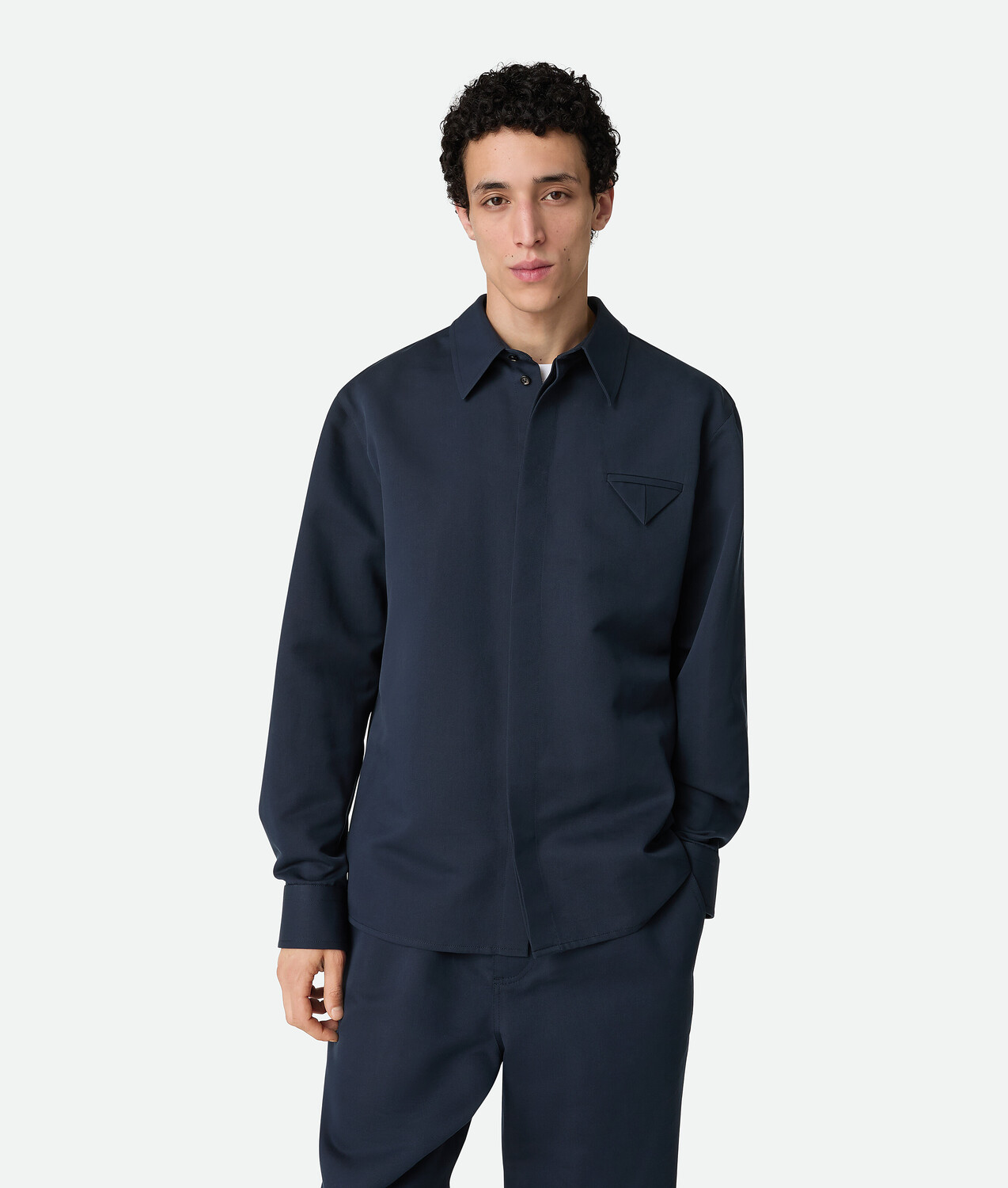 

Silk and cotton twill shirt BOTTEGA VENETA, бездна