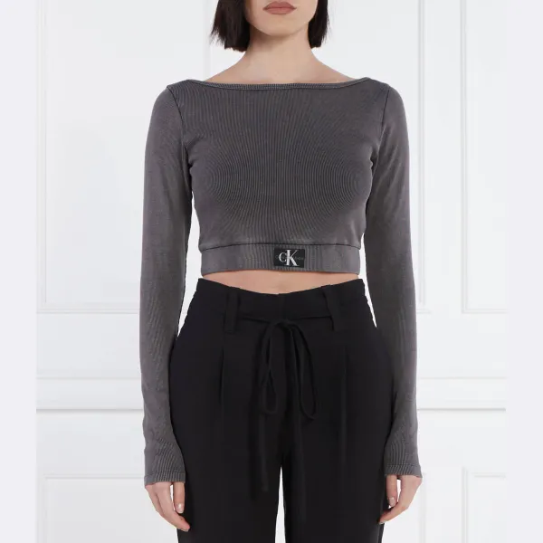 

Укороченная блузка Calvin Klein, черный