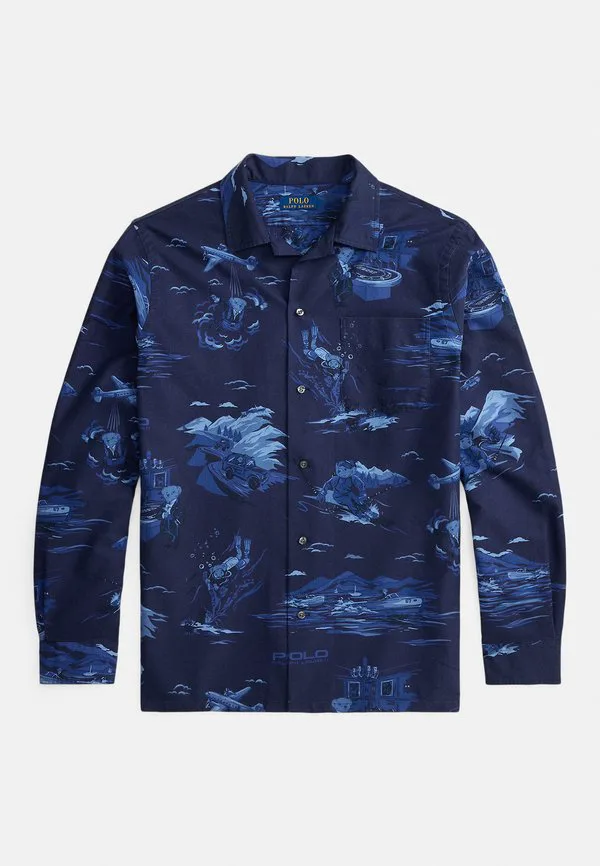 Классическая рубашка-поло с изображением медведя в стиле оксфорд. Polo Ralph Lauren, 7078 Spy Bear — фото 4