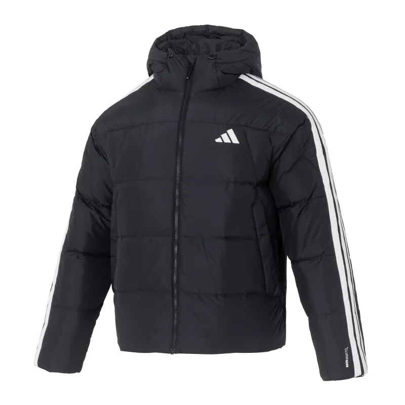 Пуховик мужской с капюшоном Adidas, черный (with A Free Adidas Sock 1 Pack) — фото 3