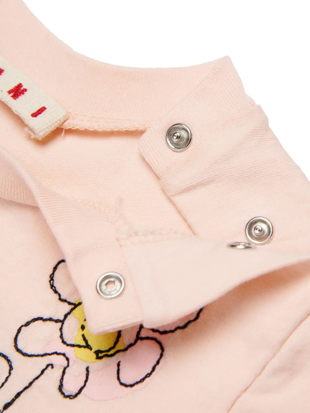 Футболка с цветочной аппликацией Marni Kids, розовый — фото 4