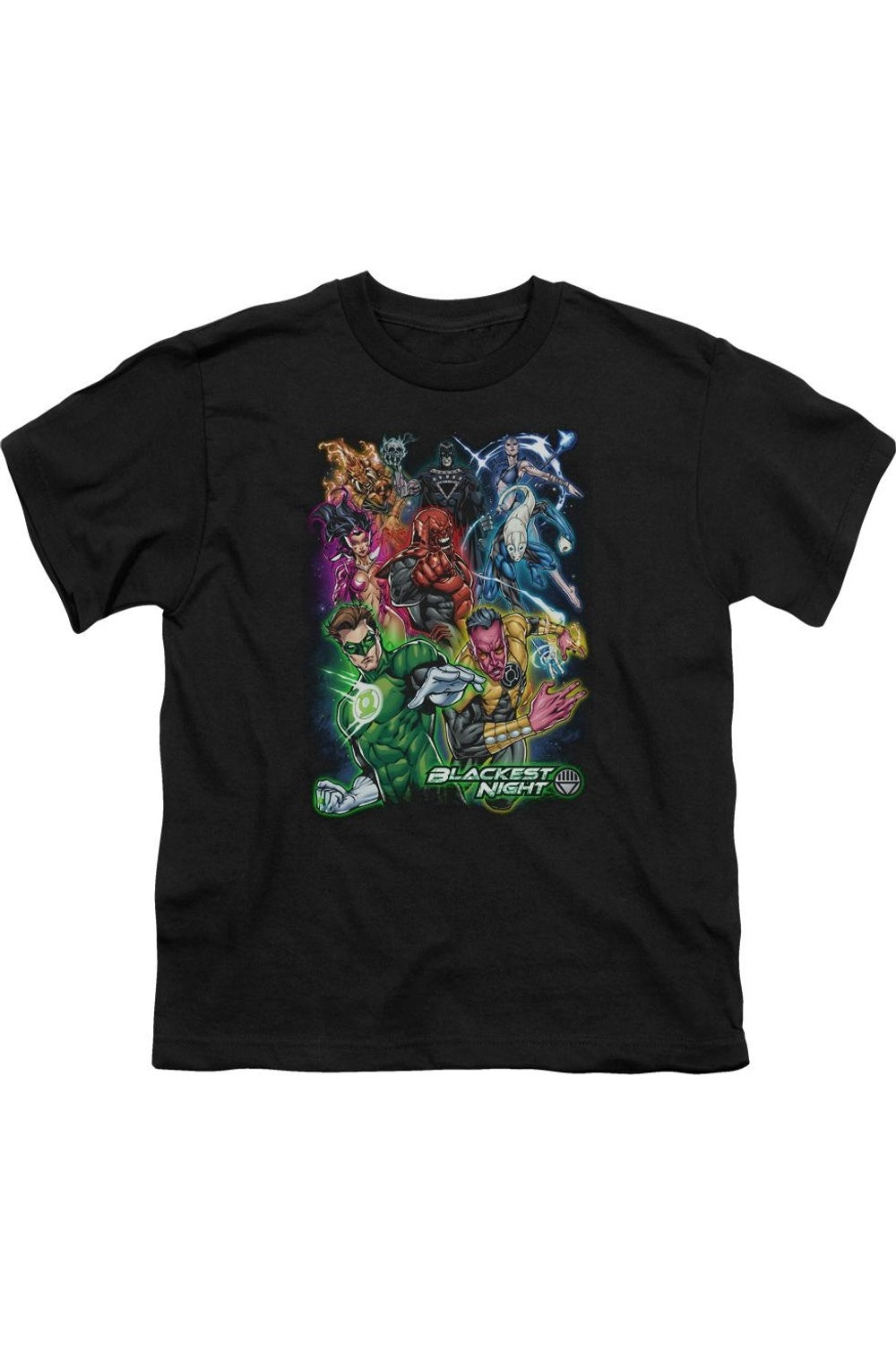 

Футболка Green Lantern Blackest Group с коротким рукавом для детей Gildan