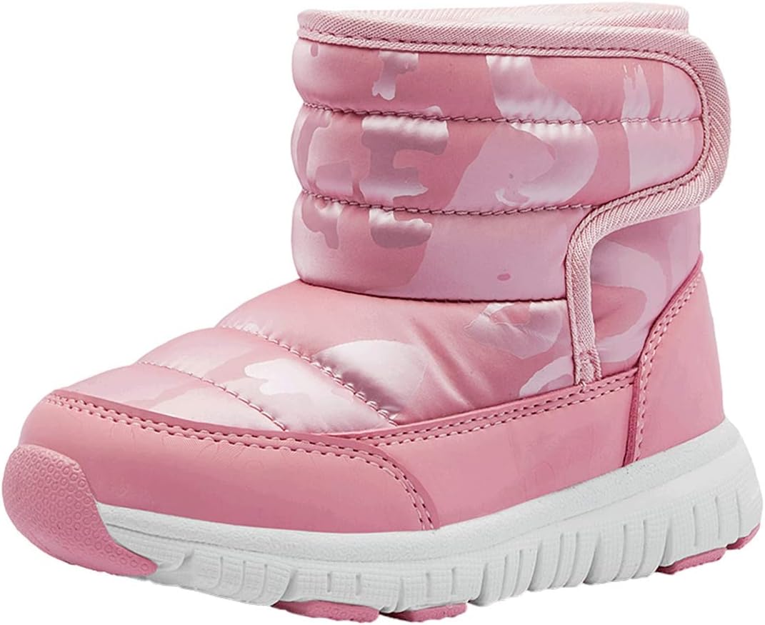 

Зимние сапожки для девочек с меховой подкладкой, теплые толстые ботильоны на зиму для холодной погоды, уличные, для катания на лыжах, спортивные ботинки Generic, Pink