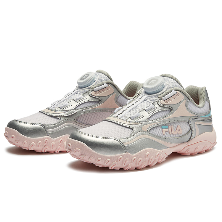 FILA KIDS Обувь Pebble легкая амортизирующая детские беговые кроссовки Space Silver/White Kids' — фото 4