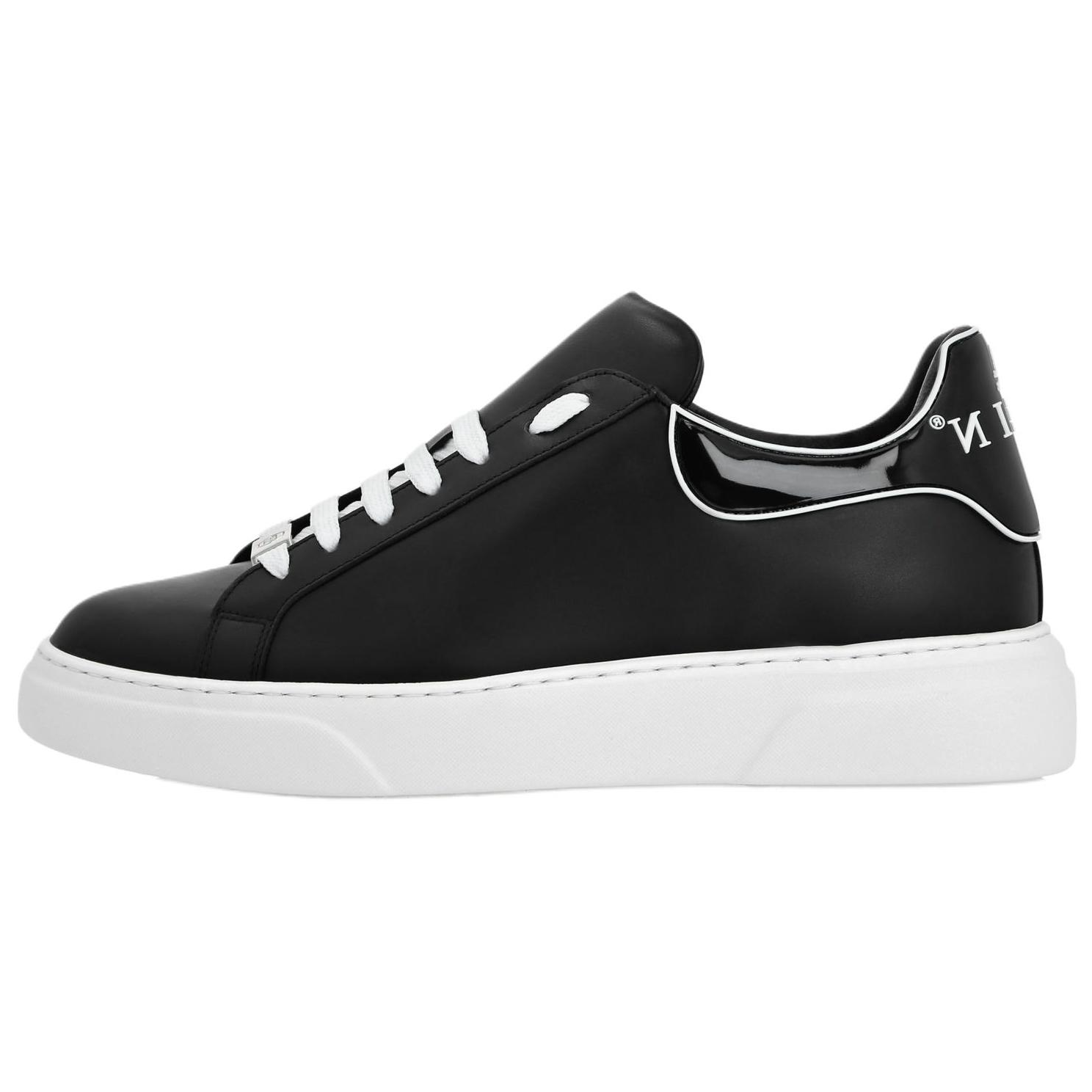 

PHILIPP PLEIN Кожаные низкие кеды Unisex Black