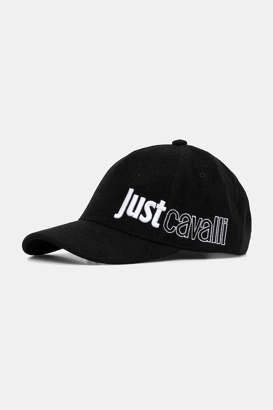 

Бейсболка с козырьком из шерсти Just Cavalli, черный