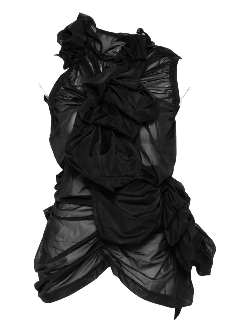 

Футболка с оборками Comme Des Garcons, черный