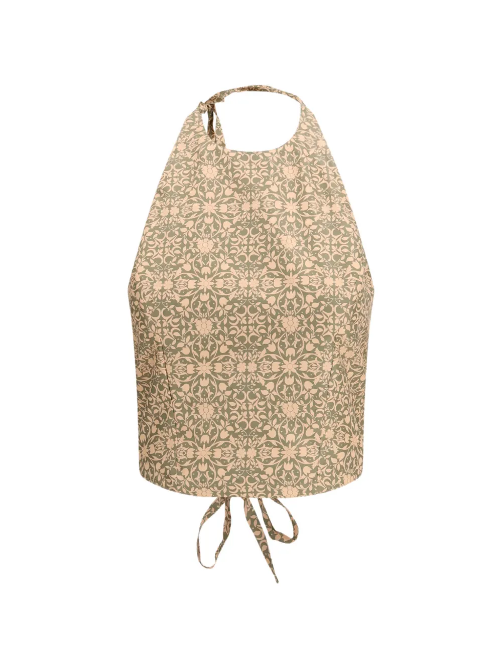 

Топ с цветочным принтом на бретельках через шею Kristina Ti, бежевый