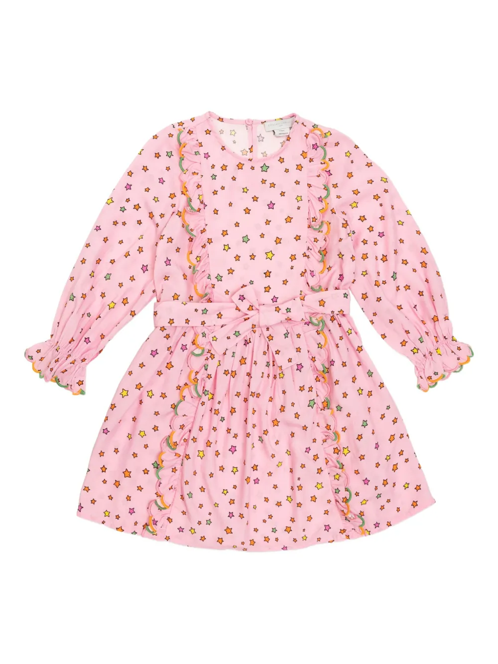 

Платье с оборками и звездным узором Stella Mccartney Kids, розовый