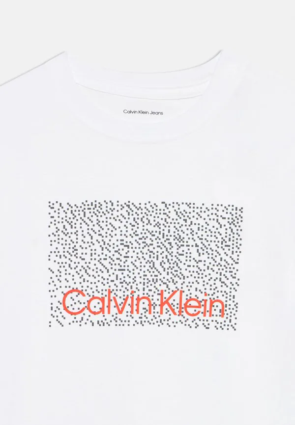 Перфорированная футболка унисекс с принтом Calvin Klein Jeans, White — фото 4
