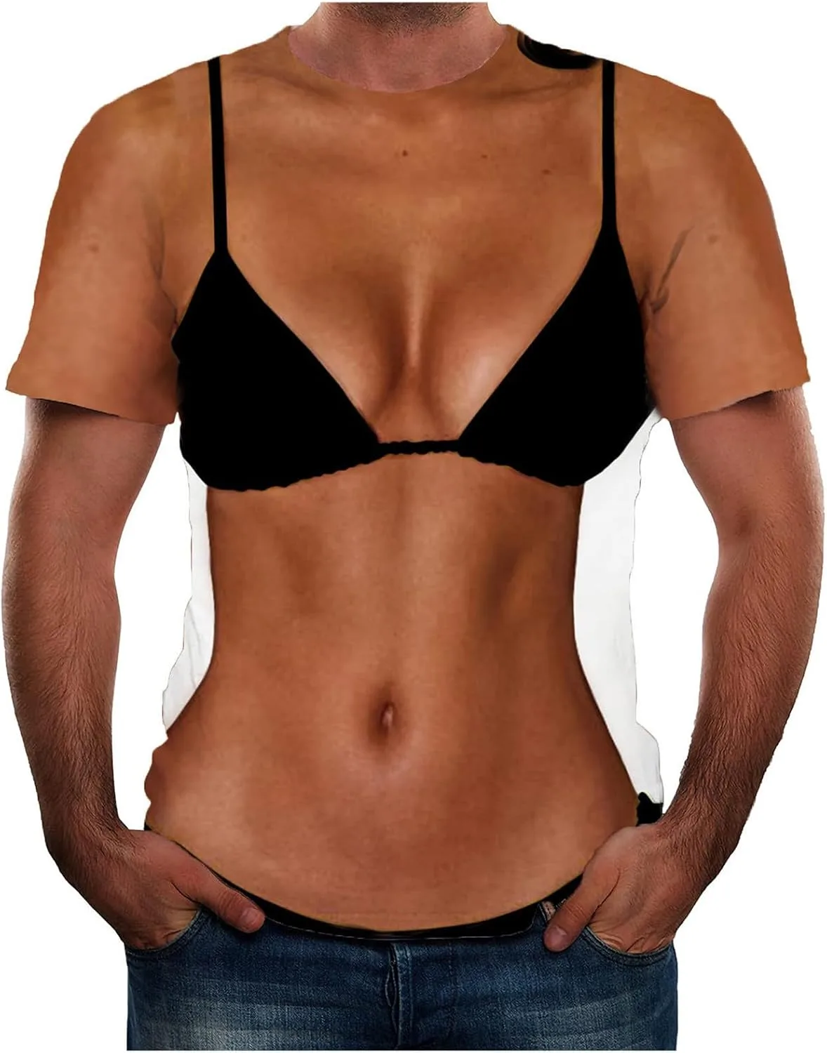 

Мужская футболка с принтом Fake Muscle 3D