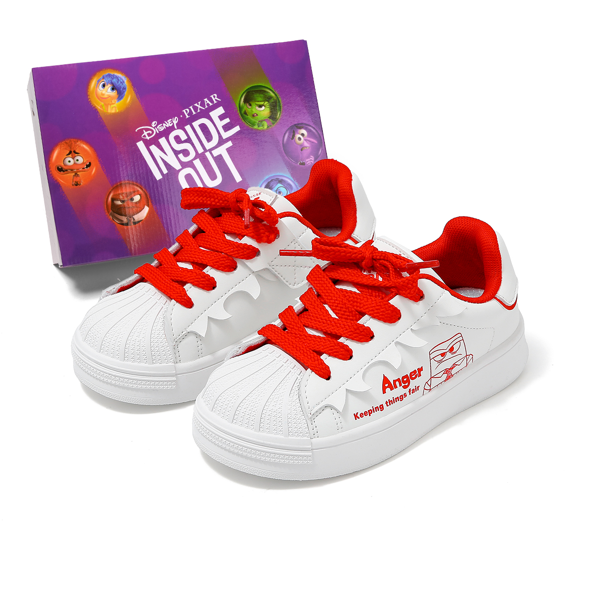 

Детские кроссовки для скейтбординга с низким верхом, противоскользящие, с амортизацией ударов и амортизацией. Disney, бежевый/красный