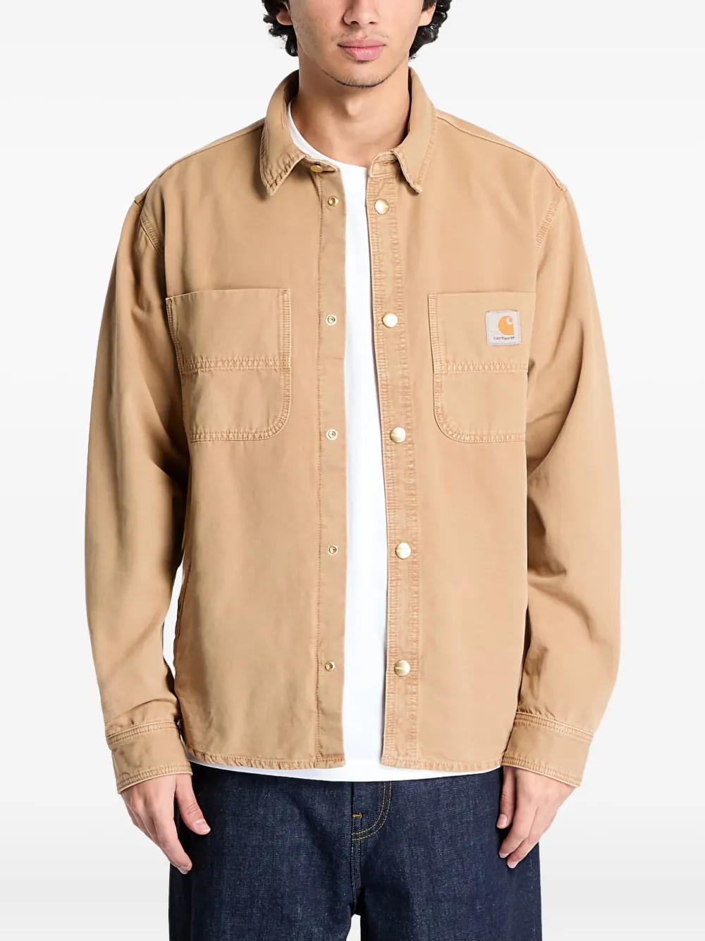 

Верхняя рубашка Conro с накладным карманом и пуговицами CARHARTT WIP, нейтральный