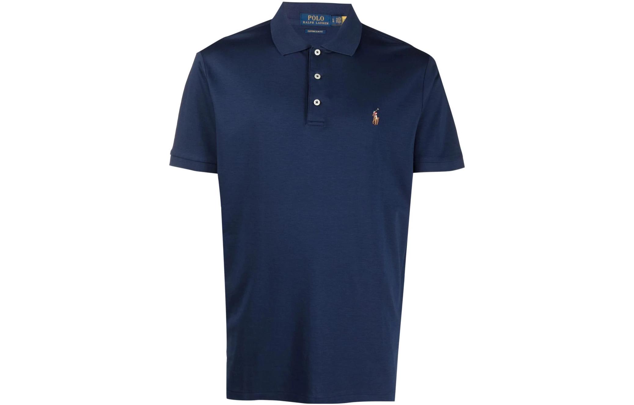 

Рубашка-поло с короткими рукавами и вышитым логотипом Polo Ralph Lauren, синий