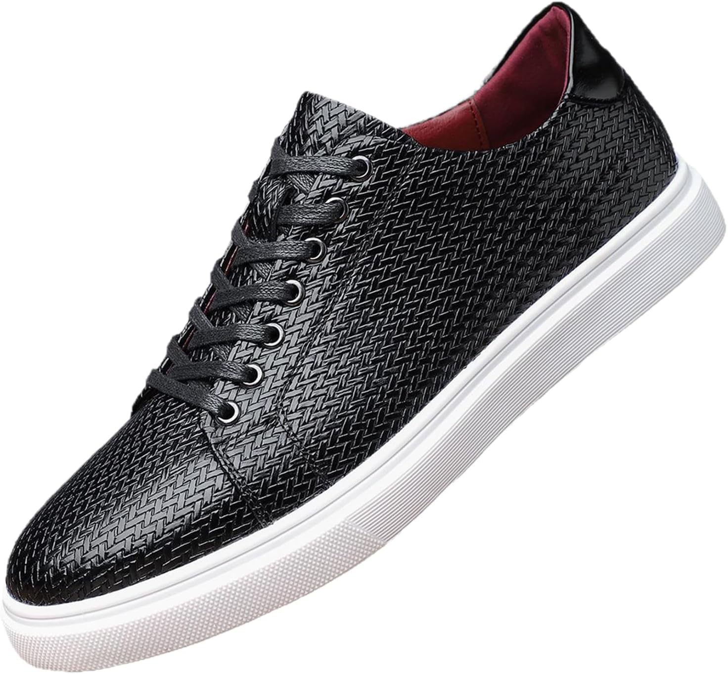 

Мужские модные комфортные кроссовки-платье Ретро кожаные классические с круглым носком, на шнуровке, низкие, водонепроницаемые, повседневные дерби оксфорды для прогулок и работы Bangteuo, черный