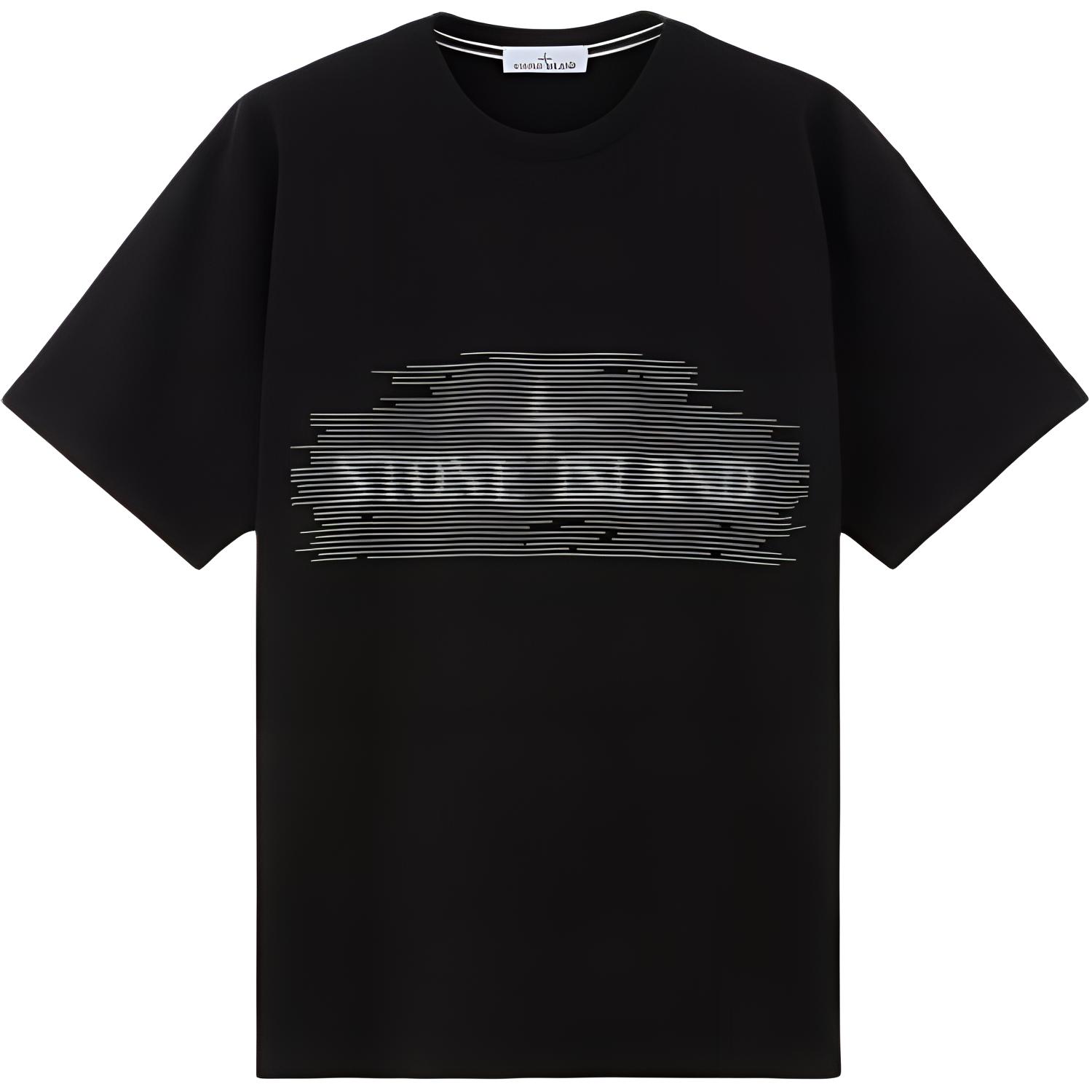 

Футболка из хлопкового джерси STONE ISLAND, черный