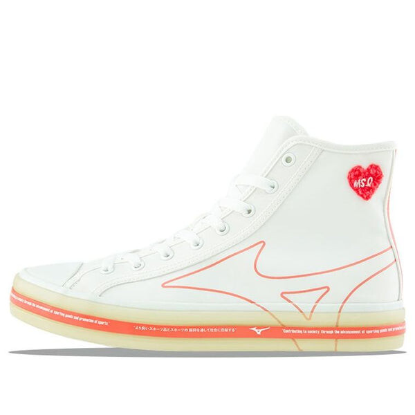 

Кроссовки courts msq high-top sneakers white/orange Mizuno, белый
