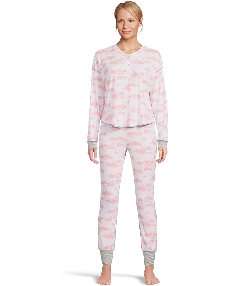 

Женский комплект для сна HONEYDEW Back In Bed Long Henley, White Cabin Toile