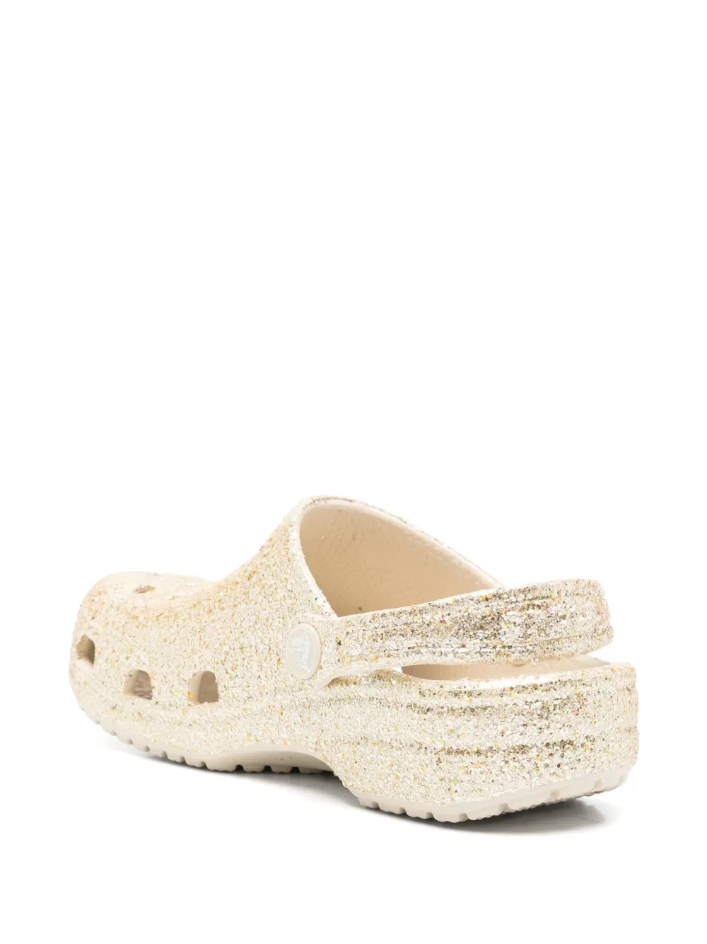 Сандалии с блестками Crocs Kids, золото — фото 2