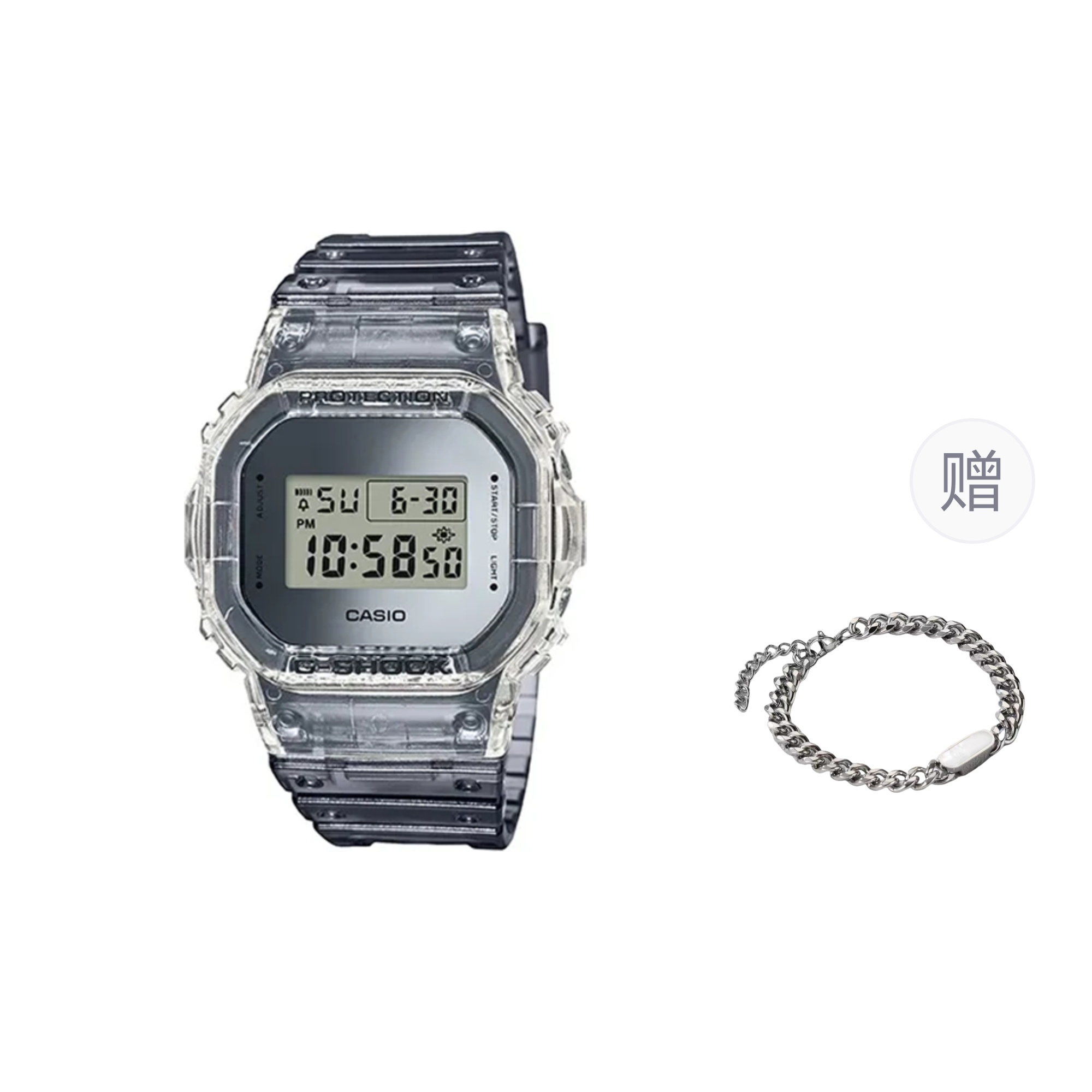 

G-SHOCK Часы G SHOCK Quartz Movement Watch Men's Watch Silver Dial, Silver